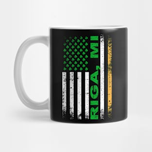 Irish American Flag RIGA, MI Mug